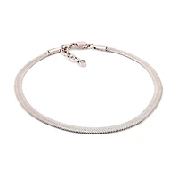 Gold-Tone Stainless Steel Anklet with Cubic Zirconia Charm | Doucet Latendresse
