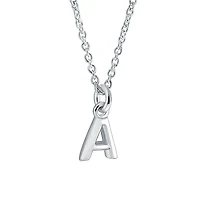 Pendentif avec chaîne pour femme lettre ''A'' - Sterling silver . Color: argent | Doucet Latendresse