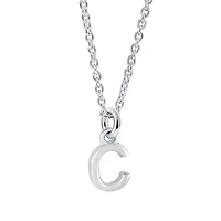 Pendentif lettre ''C' pour femme avec chaîne - Sterling silver. Color: argent | Doucet Latendresse
