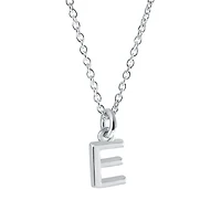 Argent necklace with pendant E 18''. Color: argent | Doucet Latendresse