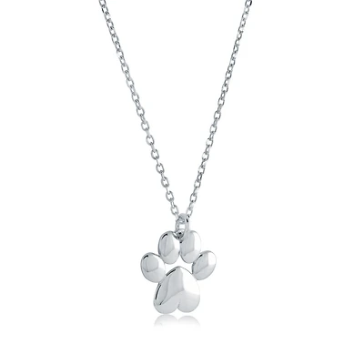 Pendentif patte de chien avec chaîne pour femme - Sterling silver. Color: argent | Doucet Latendresse