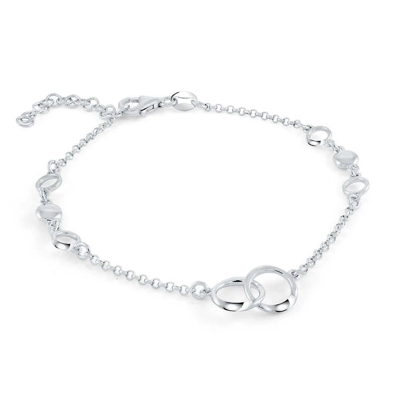 925 silver necklace with circular pendant - 7