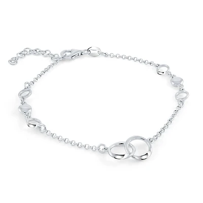 925 silver necklace with circular pendant 7'. Color: white | Doucet Latendresse