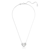 Collier Matrix en Métal Rhodié avec Cristaux Swarovski - 43cm. Color: blanc | Doucet Latendresse