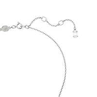 Collier Matrix en Métal Rhodié avec Cristaux Swarovski - 38 - 42.5 cm. Color: blanc | Doucet Latendresse