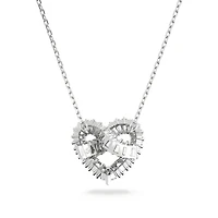 Collier Matrix en Métal Rhodié avec Cristaux Swarovski - 38 - 42.5 cm. Color: blanc | Doucet Latendresse