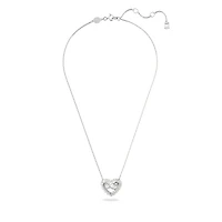 Collier Matrix en Métal Rhodié avec Cristaux Swarovski - 38 - 42.5 cm. Color: blanc | Doucet Latendresse