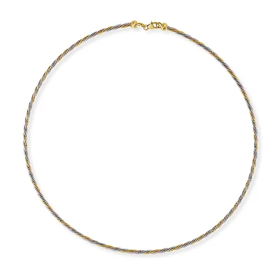 necklace, 3-tone, 10k 18