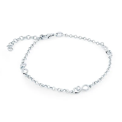 925 silver braclet with infinity pattern. Color: silver | Doucet Latendresse