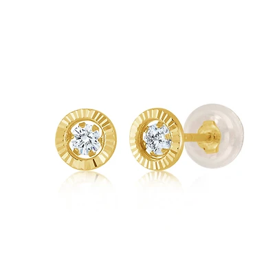 Earrings in 10K yellow gold. Color: yellow | Doucet Latendresse