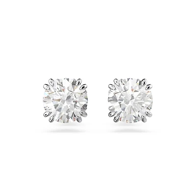 Swarovski earrings in white. Color: white | Doucet Latendresse