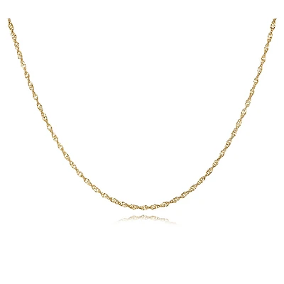 Chain singapore 20 inches in 10K gold - 1.5mm. Color: yellow | Doucet Latendresse