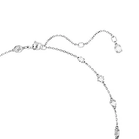 Collier Mesmera en Métal Rhodié avec Cristaux Swarovski - 38 - 45 cm. Color: blanc | Doucet Latendresse