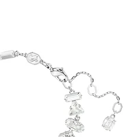 Bracelet Mesmera en Métal Rhodié avec Cristaux Swarovski - 19.5cm. Color: blanc | Doucet Latendresse