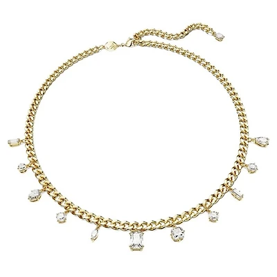 Collier Dextera en Métal Plaqué Or avec Cristaux Swarovski - 50cm. Color: jaune | Doucet Latendresse