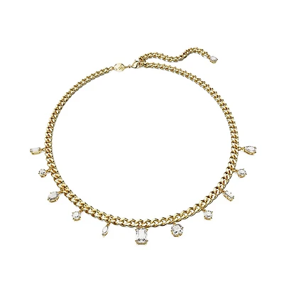 Collier Dextera en Métal Plaqué Or avec Cristaux Swarovski - 50cm. Color: jaune | Doucet Latendresse
