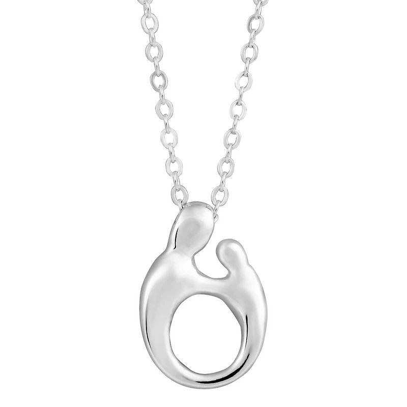 Pendentif Symbloe de Soutien aux Refuges pour Femmes - Argent Sterling .925. Color: blanc | Doucet Latendresse