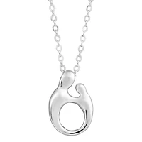 Pendentif Symbloe de Soutien aux Refuges pour Femmes - Argent Sterling .925. Color: blanc | Doucet Latendresse