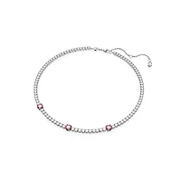 Collier Matrix Tennis en Métal Rhodié avec Cristaux Swarovski - 45cm. Color: blanc | Doucet Latendresse