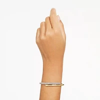 Dextera Bangle in Gold Plated Metal with Swarovski Crystals - 7