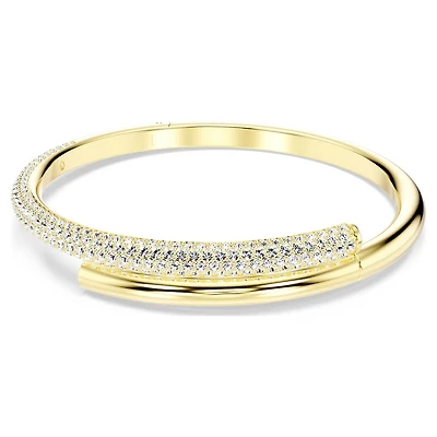 Dextera Bangle in Gold Plated Metal with Swarovski Crystals - 7
