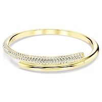 Dextera Bangle in Gold Plated Metal with Swarovski Crystals - 7