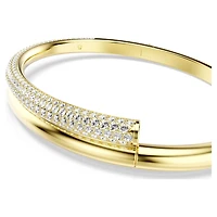 Dextera Bangle in Gold Plated Metal with Swarovski Crystals - 7