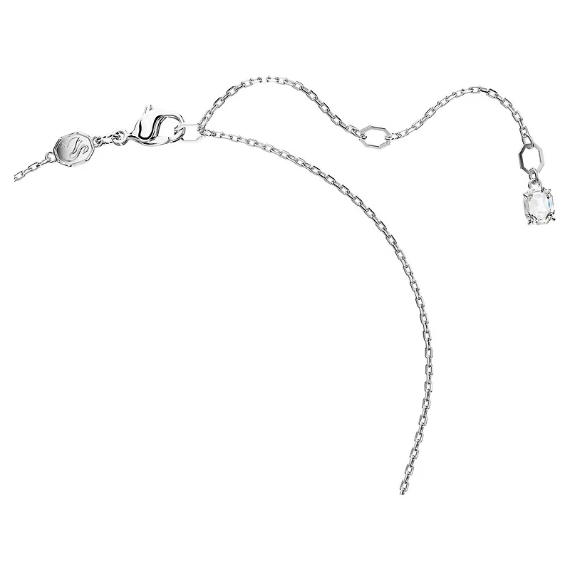 Mesmera Necklace in Rhodium-Plated Metal with Swarovski Crystals - 38