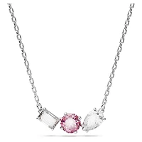 Mesmera Necklace in Rhodium-Plated Metal with Swarovski Crystals - 38
