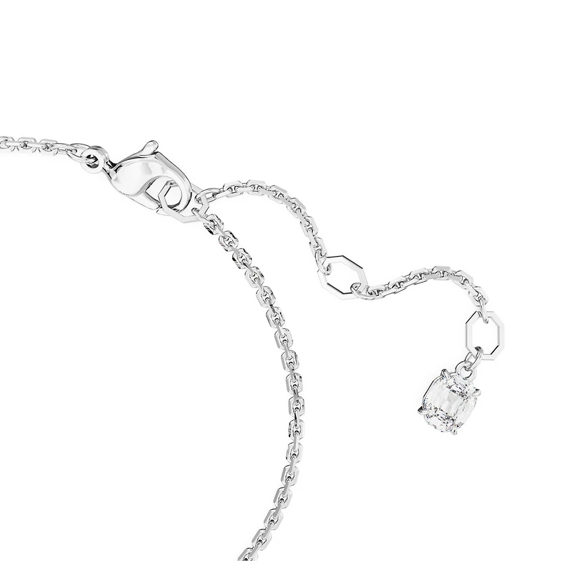 Bracelet Mesmera en Métal Rhodié avec Cristaux Swarovski - 19.5cm. Color: blanc | Doucet Latendresse