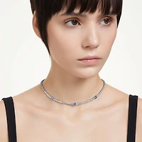 Collier Matrix Tennis en Métal Rhodié avec Cristaux Swarovski - 45cm. Color: blanc | Doucet Latendresse