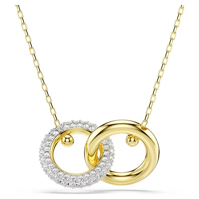 Dextera Necklace in Gold Plated Metal with Swarovski Crystals - 38 - 45 cm. Color: yellow | Doucet Latendresse