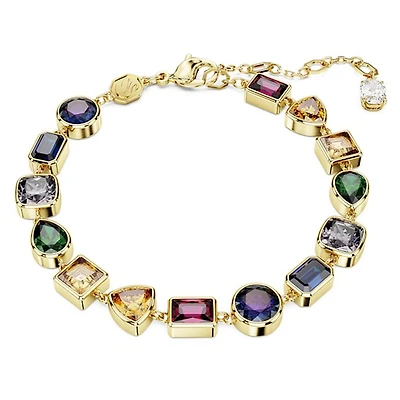 Bracelet Imber en Métal Plaqué Or avec Cristaux Swarovski Mix - 20.2cm. Color: jaune | Doucet Latendresse