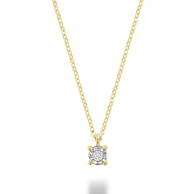Illusion Pendant - 10k Gold & Diamonds