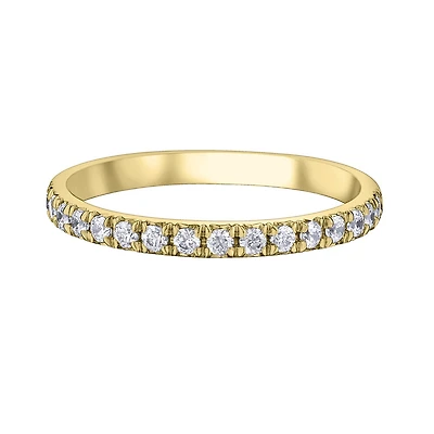 14K Gold Semi-Eternity Ring Set with Lab-Grown Diamonds - 0.5ct. Color: yellow | Doucet Latendresse