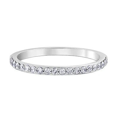 Éclat du Nord Semi-Eternity Ring for Woman - 10K White Gold & Canadian Diamonds. Color: white | Doucet Latendresse