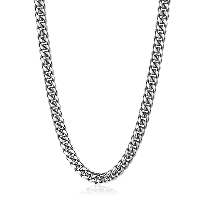 Chaîne Cubaine 24'' - Acier Inoxydable. Color: argent | Doucet Latendresse