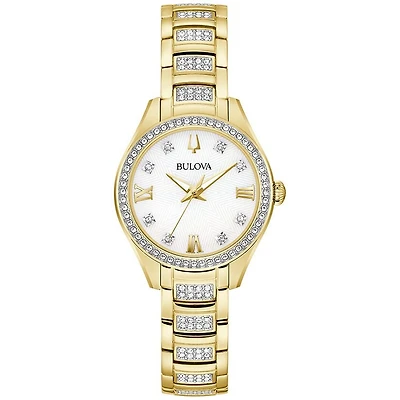 Montre BULOVA pour femmes avec  un bracelet aux teintes or en acier inoxydable | Doucet Latendresse