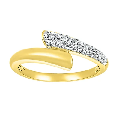 Woman's ring - 10k yellow gold & diamonds 20 points. Color: yellow | Doucet Latendresse