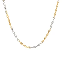 10K Two-Tone Gold Twisted Rope Chain Necklace – 24
