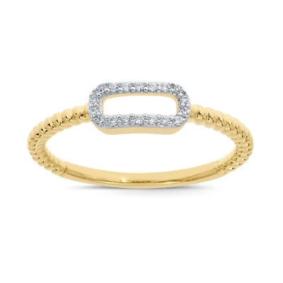 Bague pour femmes  en or jaune 10K avec des diamants 7PTS. Color: jaune | Doucet Latendresse