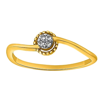 10k Gold Ring with Diamonds