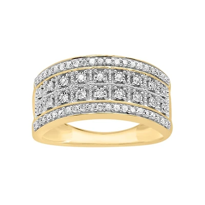 10K Gold Cocktail Ring Set with Diamonds
