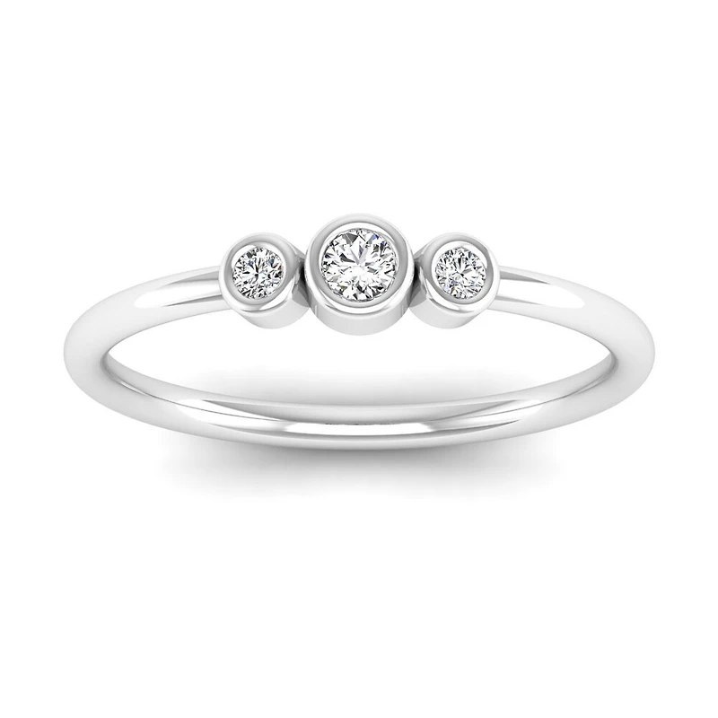 10K Gold Ring with 3 Diamonds