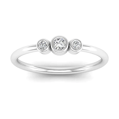 Bague Anniversaire - Or 10k & Diamants. Color: blanc | Doucet Latendresse