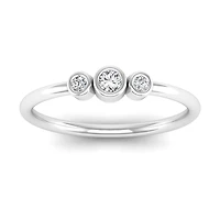 10K Gold Ring with 3 Diamonds