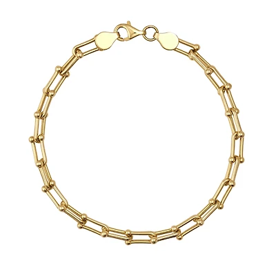 Paperclip Bracelet -10k Gold. Color: yellow | Doucet Latendresse