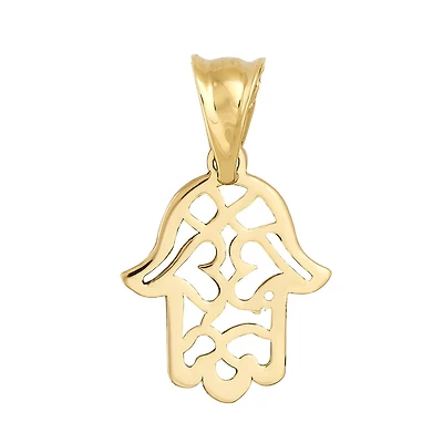 The Hand of Fatima in 10k Gold - 13x10mm. Color: yellow | Doucet Latendresse