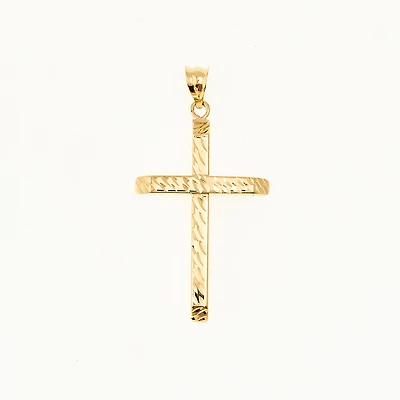 Pendentif Croix femme  Or-10k(sans chaîne). Color: jaune | Doucet Latendresse