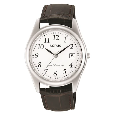 Men's watch with genuine leather strap | Doucet Latendresse